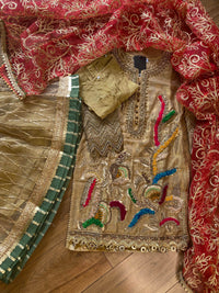 “Laal Dupatta” khuda baksh garara - Rang de Boutique