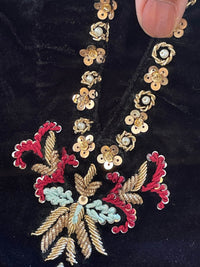 “sawan” Velvet Pret Black Party Wedding Outfit - Rang de Boutique