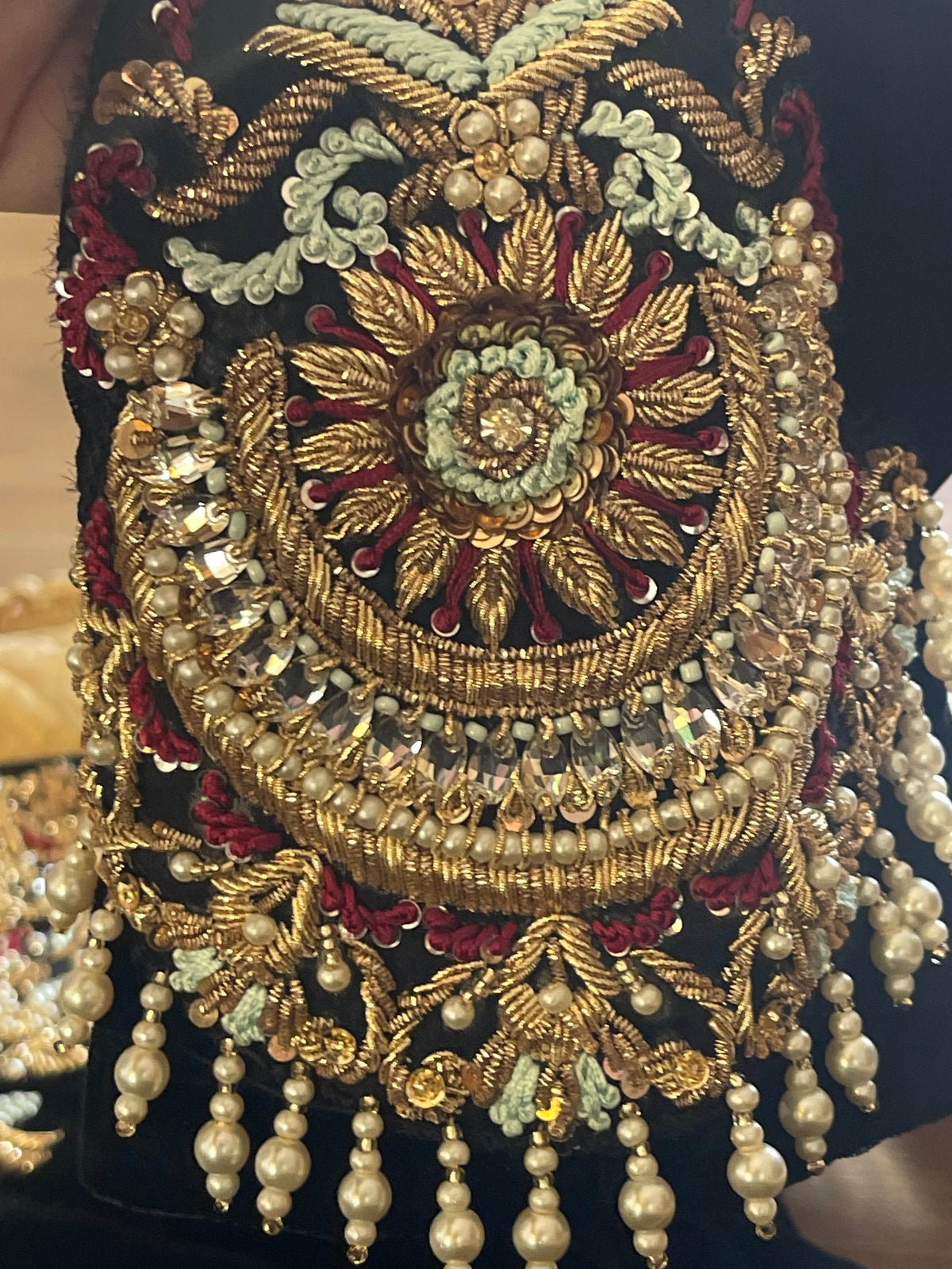 “sawan” Velvet Pret Black Party Wedding Outfit - Rang de Boutique
