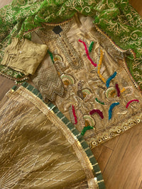 “Hara Dupatta” khudabaksh garara - Rang de Boutique