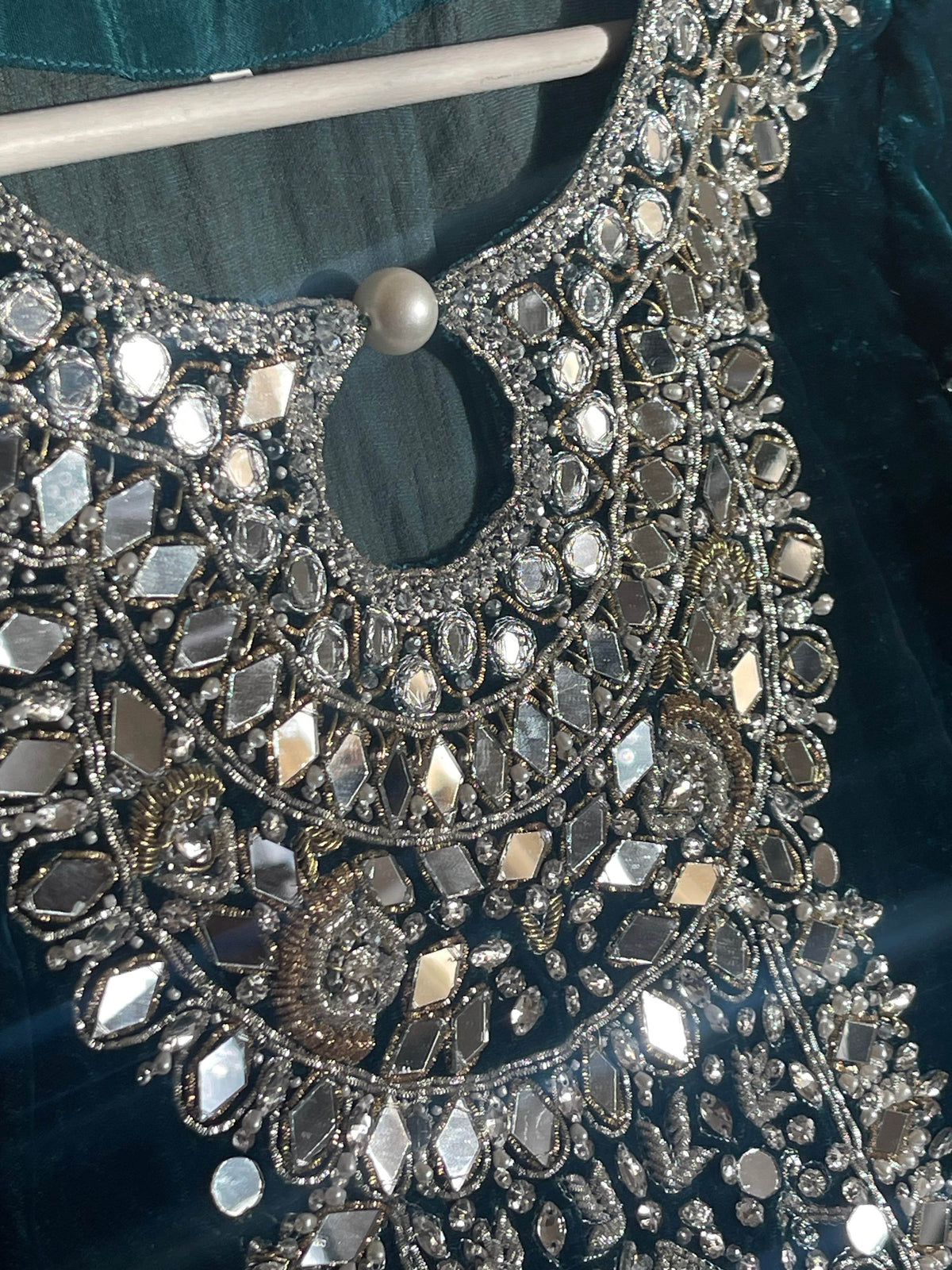 “Dil Ruba” Luxury Velvet Pret Outfit - Teal - Rang de Boutique