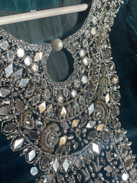 “Dil Ruba” Luxury Velvet Pret Outfit - Teal - Rang de Boutique