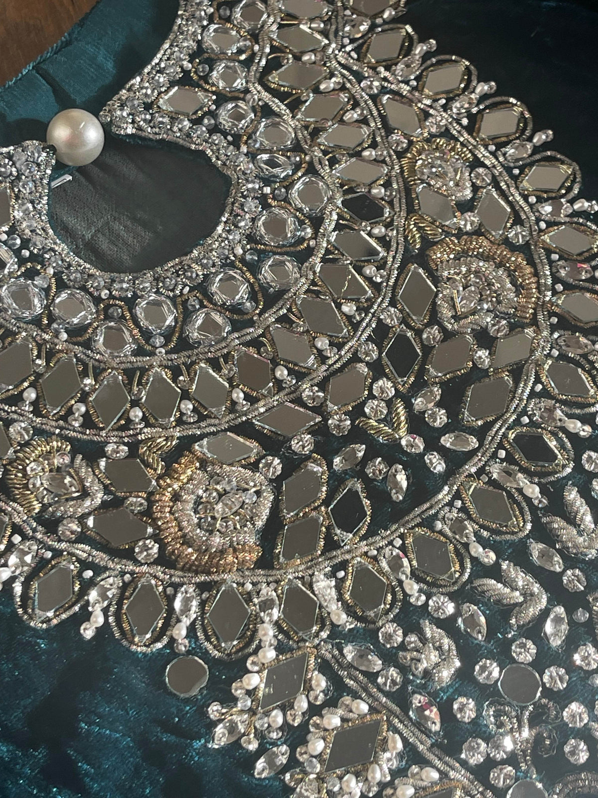 “Dil Ruba” Luxury Velvet Pret Outfit - Teal - Rang de Boutique