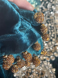 “Dil Ruba” Luxury Velvet Pret Outfit - Teal - Rang de Boutique