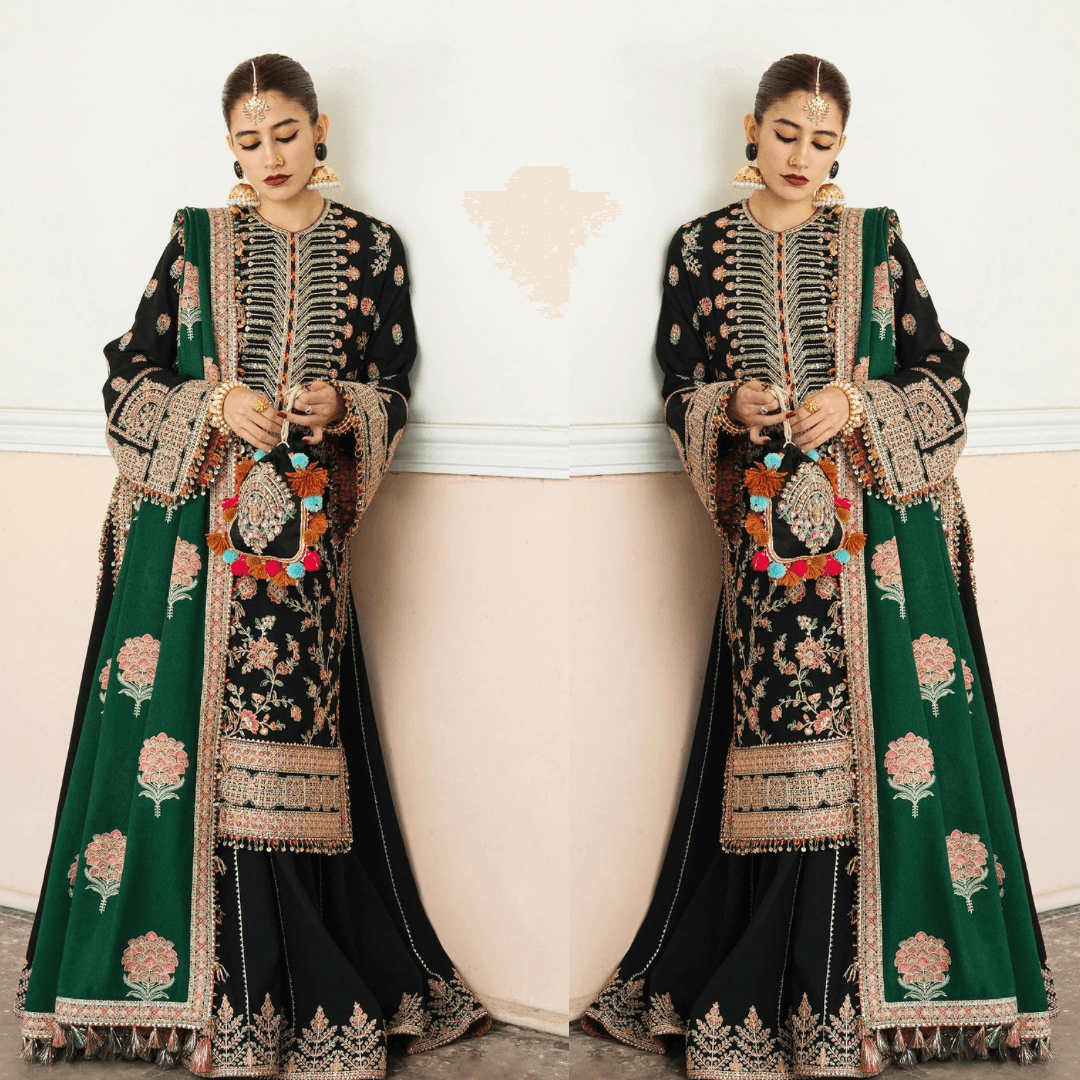 “Verde” Karandi Outfit - Winter - - Rang de Boutique