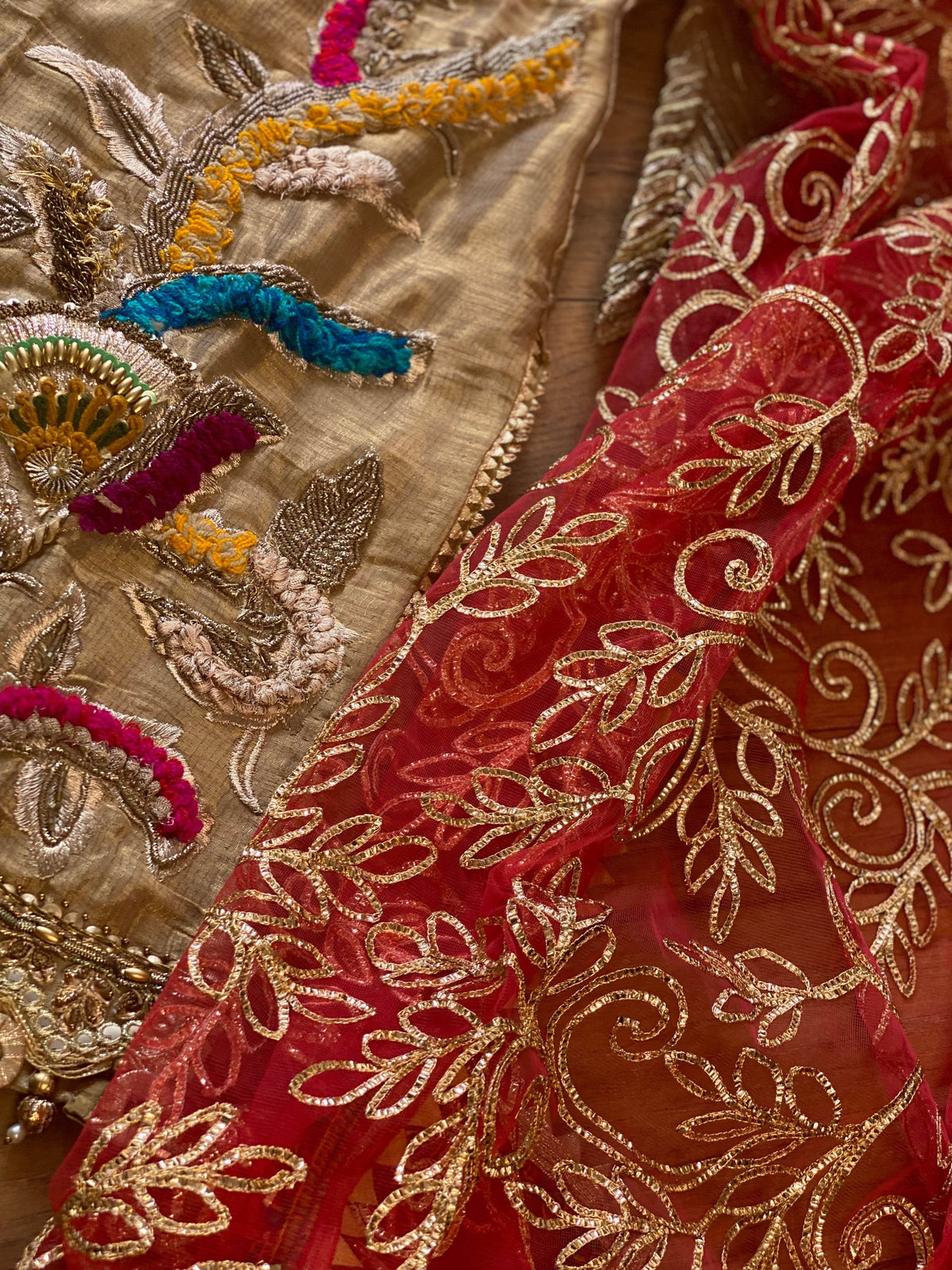 “Laal Dupatta” khuda baksh garara - Rang de Boutique