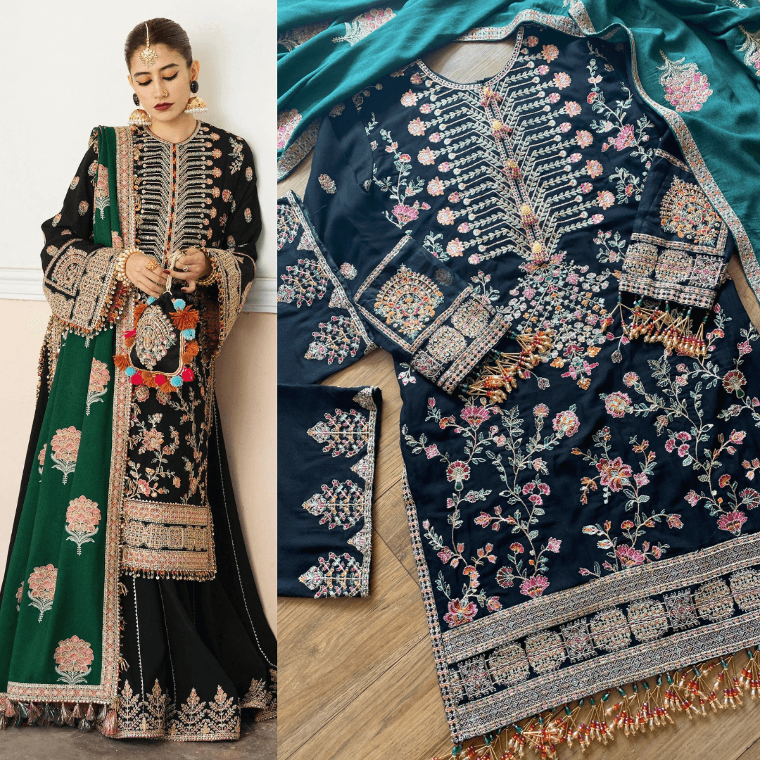 “Verde” Karandi Outfit - Winter - - Rang de Boutique