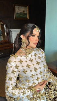 (Preorder 4-5 weeks)  Posheeda Sheesh Dupatta- GARARA SET - Poshida Mirror Dupata -B