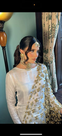 (Preorder 4-5 weeks)  Posheeda Sheesh Dupatta- GARARA SET - Poshida Mirror Dupata -B