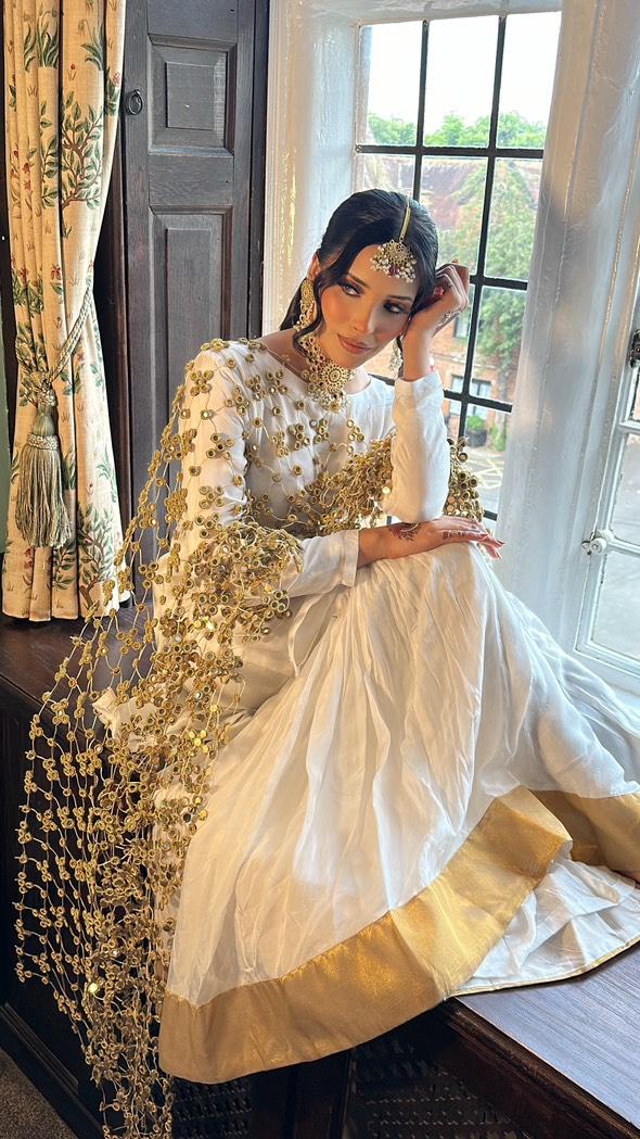 (Preorder 4-5 weeks)  Posheeda Sheesh Dupatta- GARARA SET - Poshida Mirror Dupata -B