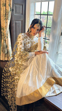 (Preorder 4-5 weeks)  Posheeda Sheesh Dupatta- GARARA SET - Poshida Mirror Dupata -B