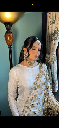 (Preorder 4-5 weeks)  Posheeda Sheesh Dupatta- GARARA SET - Poshida Mirror Dupata -B