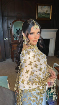 (Preorder 4-5 weeks)  Posheeda Sheesh Dupatta- GARARA SET - Poshida Mirror Dupata -B