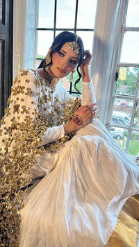 (Preorder 4-5 weeks)  Posheeda Sheesh Dupatta- GARARA SET - Poshida Mirror Dupata -B