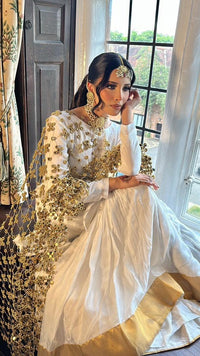 (Preorder 4-5 weeks)  Posheeda Sheesh Dupatta- GARARA SET - Poshida Mirror Dupata -B