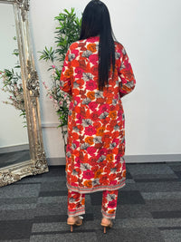 Daily Wear - 2pc Printed Linen - Floral