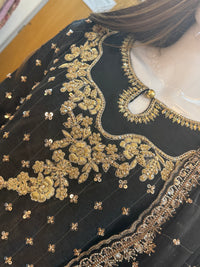 Parwana - Black- Cutdana