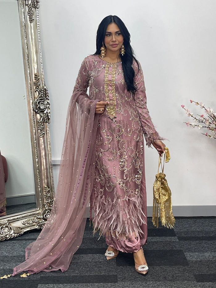 Mala - cutdana - lilac pink - A