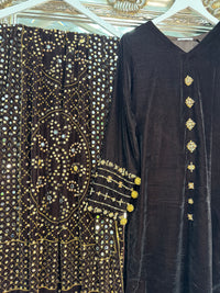 Komal - Velvet - Chocolate Brown