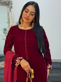 (Preorder 4 weeks) Ayeza - Velvet Maroon