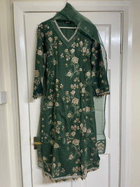 Linen - Embroidered - Winter - Green - ANU