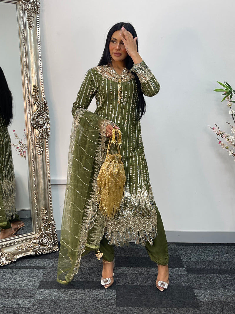 Payal - cutdana - Green