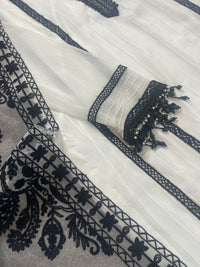 Monochrome - Black & White Chiffon-