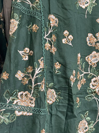 Linen - Embroidered - Winter - Green - ANU