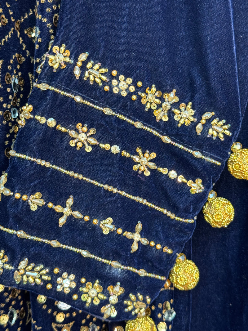 Komal - Velvet - navy blue