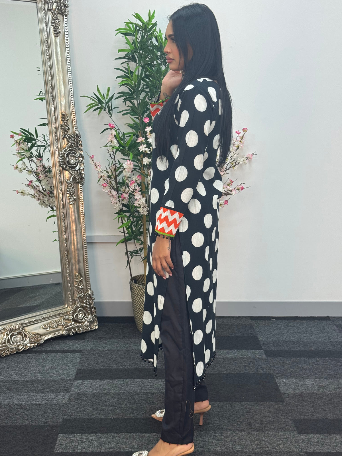 Limelight Original printed Polka- Khaddar - AE