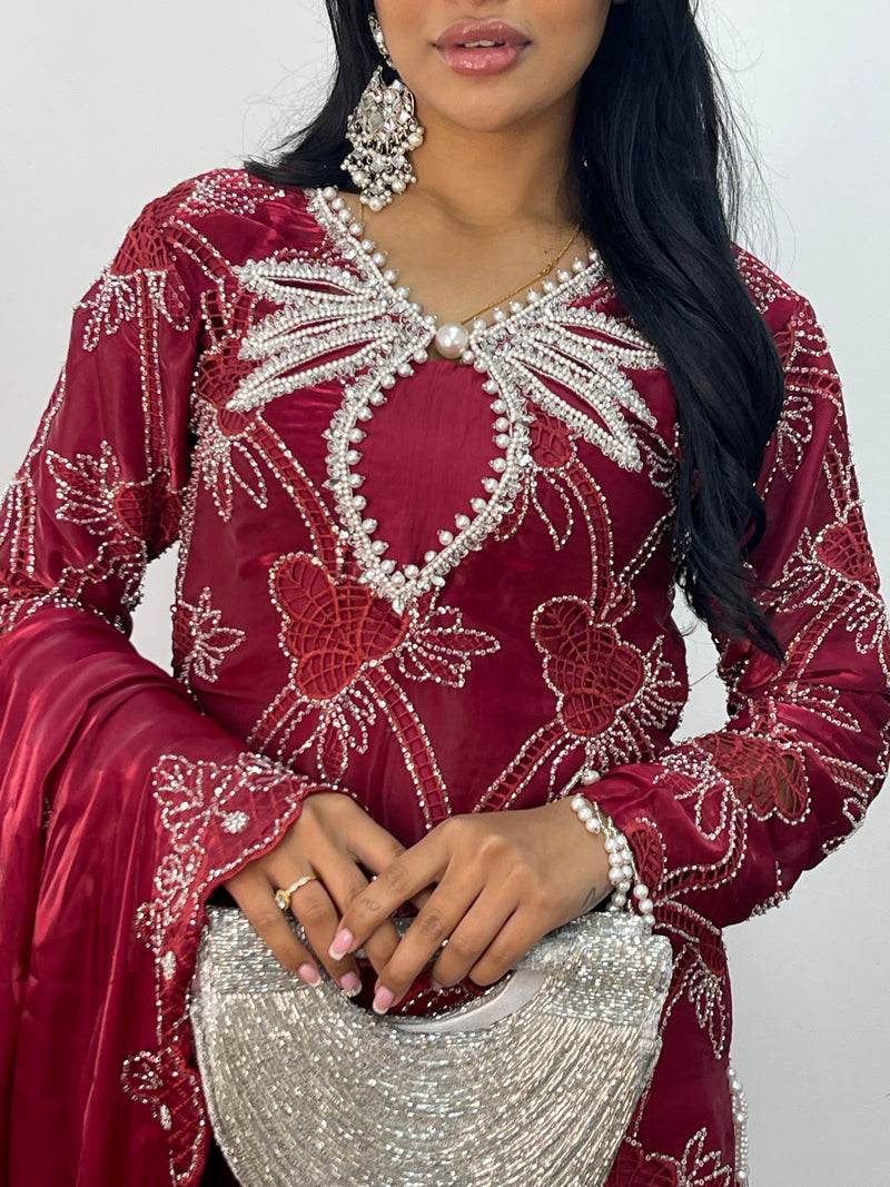 Kangan - cutdana - Maroon - Y