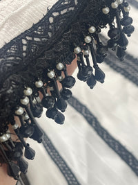 Monochrome - Black & White Chiffon-