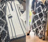 Monochrome - Black & White Chiffon-