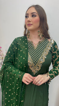 Afsana - Handwork - Party Wear - Green -