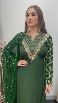 Afsana - Handwork - Party Wear - Green -