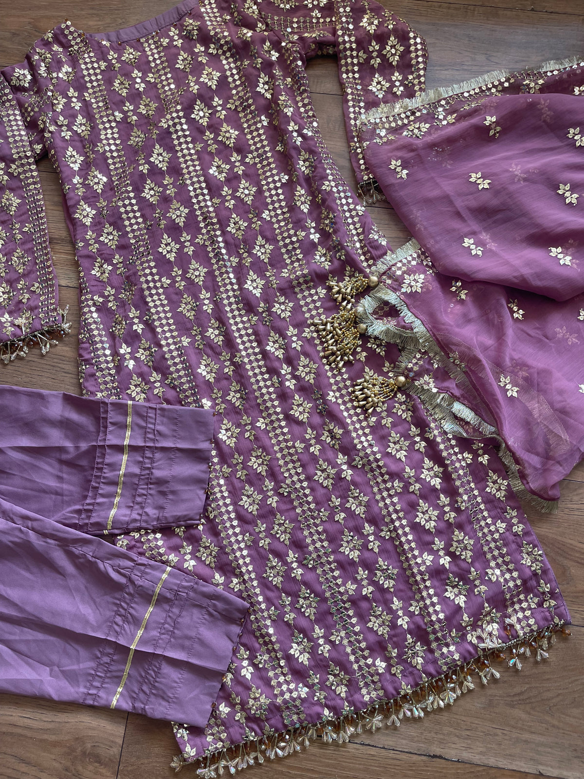 50 inches long Shirt “Bling Bling Lilac-Mauve” sequin party outfit