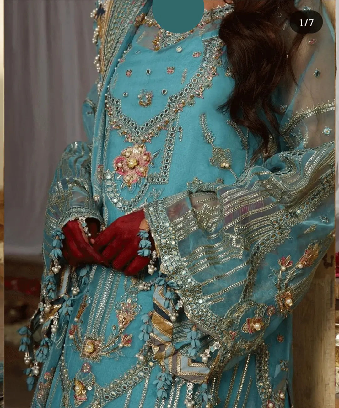 Feeroza - MNR blue Sharara outfit