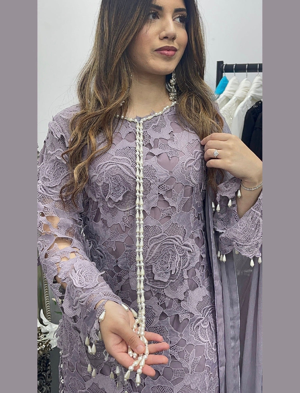 (Preorder 4 weeks) Diya - Lacy Crochet - Lilac