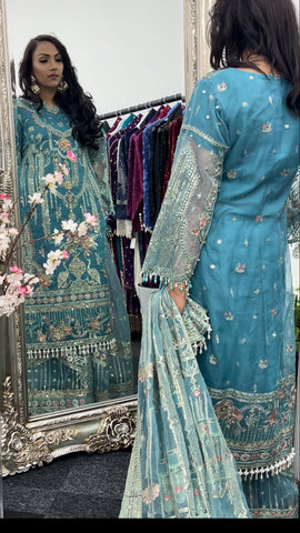 Feeroza - MNR blue Sharara outfit