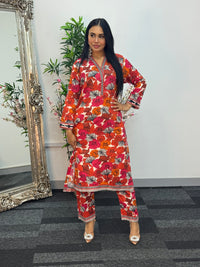 Daily Wear - 2pc Printed Linen - Floral