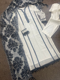 Monochrome - Black & White Chiffon-