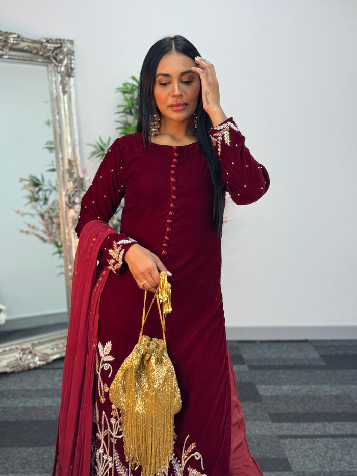(Preorder 4 weeks) Ayeza - Velvet Maroon