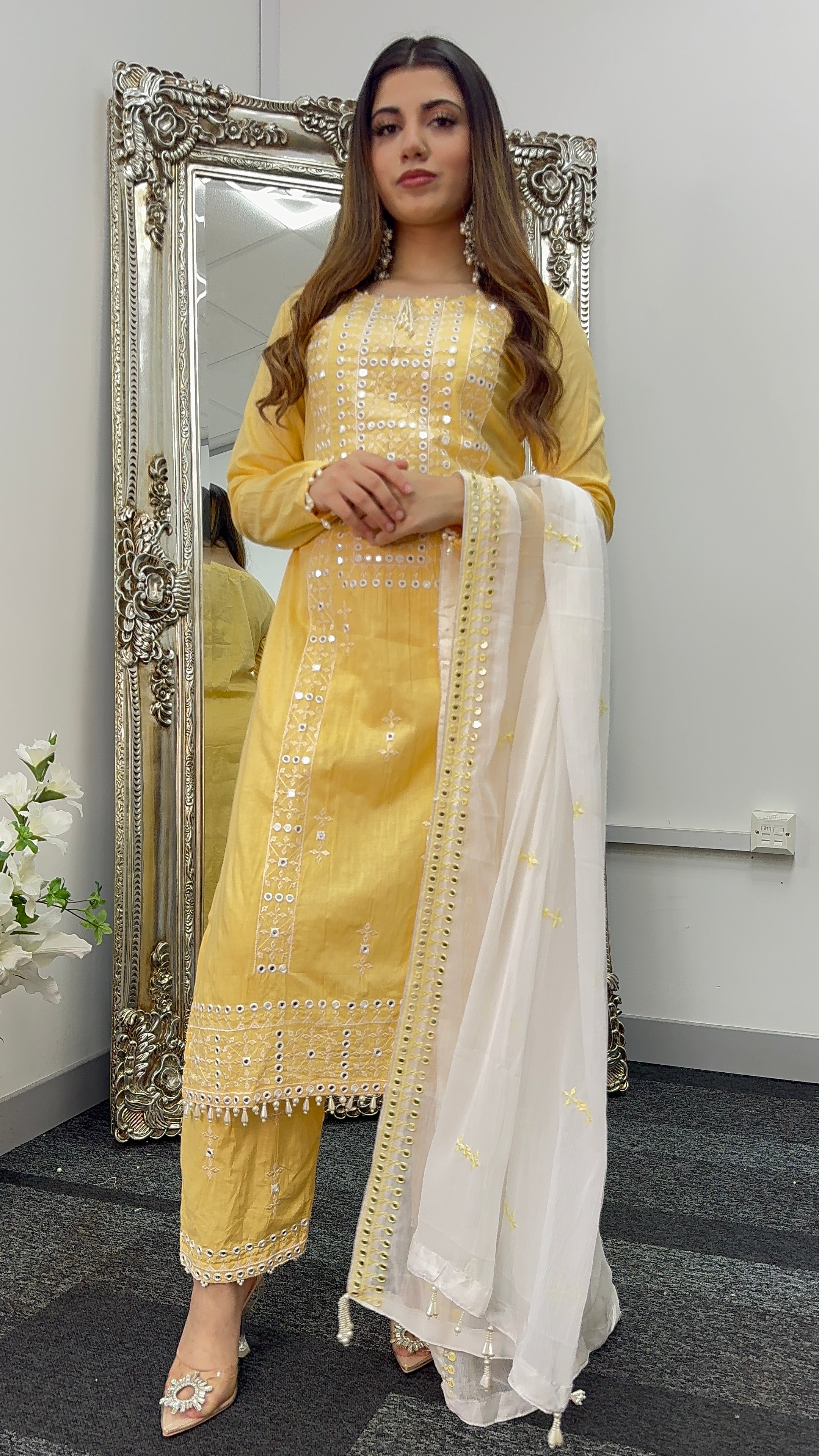 Chashni - Embriodered - Yellow -