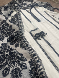 Monochrome - Black & White Chiffon-