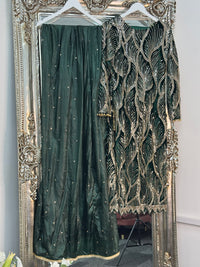 Pia - Cutdana Velvet- Green -