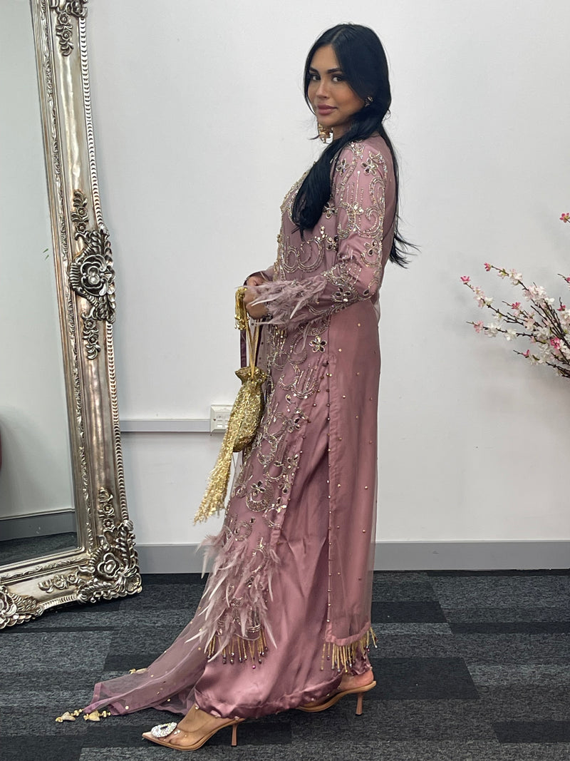 Mala - cutdana - lilac pink - A