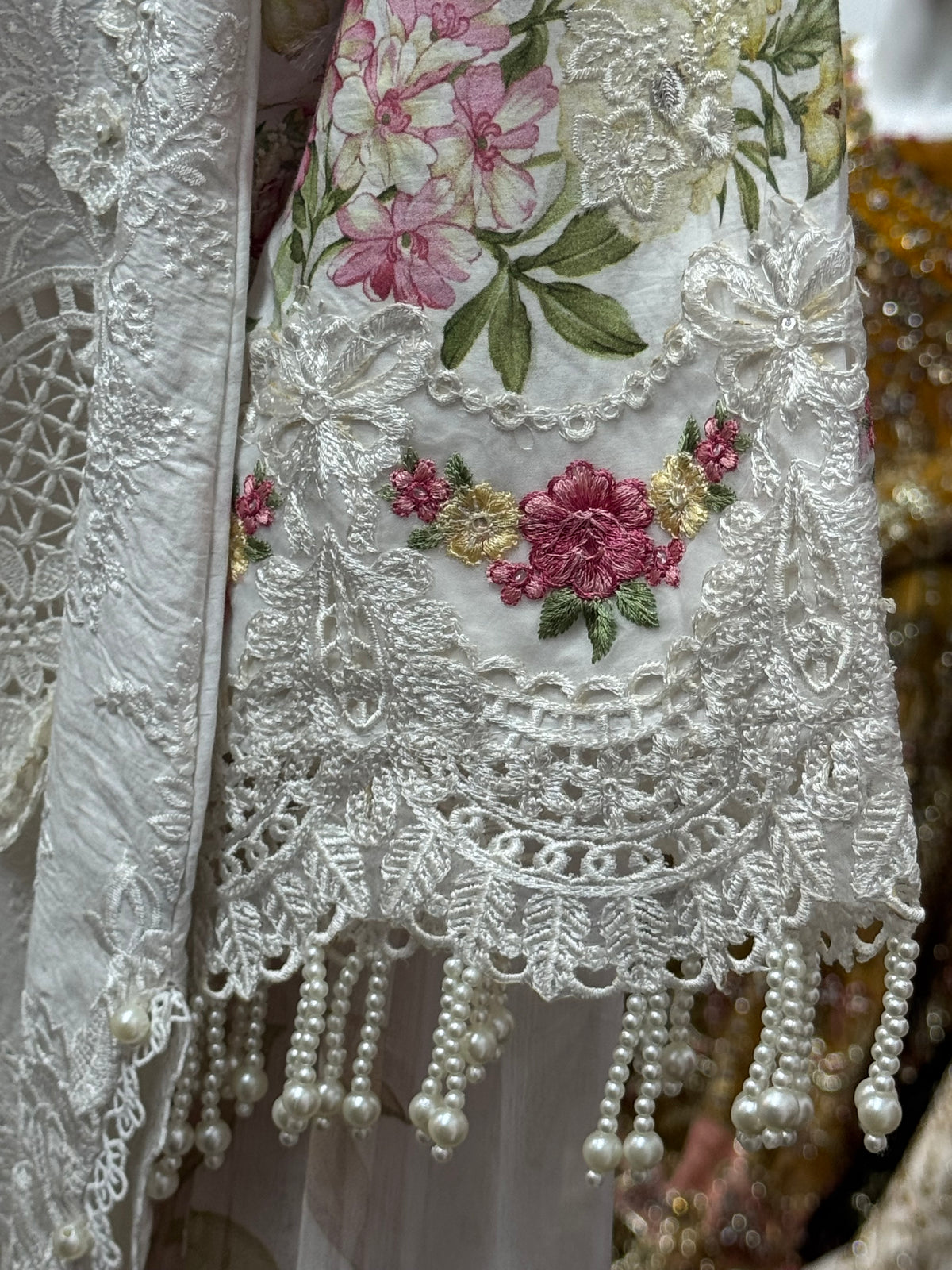 Maria B Luxury Lawn - 2026 - White Pink