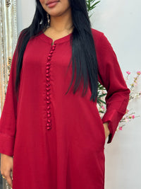 Basic Karandi - Winter Co-Ord - Red