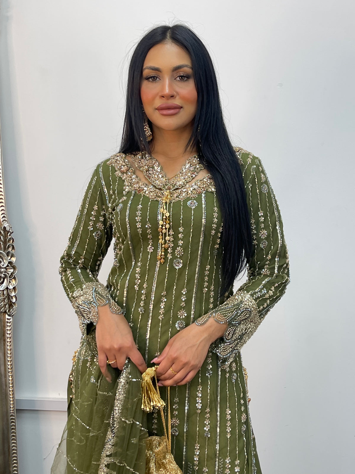 Payal - cutdana - Green