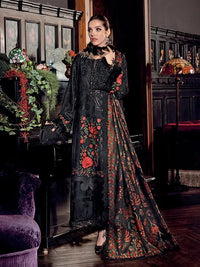 Maria B Luxury Velvet - Black Red -